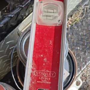 Stanley red torpedo spirit level with vial